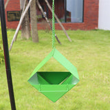 Maxbell Outdoor Hanging Bird Feeder for Cardinals Finch Rainproof Square Shaped Green