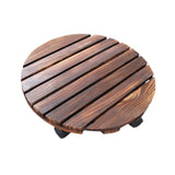 Wooden Pot Caddy Large Potted Planter Cart for Garden Indoor Outdoor 25 cm