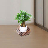 Wooden Pot Caddy Large Potted Planter Cart for Garden Indoor Outdoor 30 cm