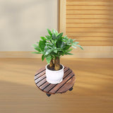 Wooden Pot Caddy Large Potted Planter Cart for Garden Indoor Outdoor 40 cm