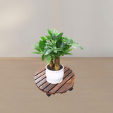 Wooden Pot Caddy Large Potted Planter Cart for Garden Indoor Outdoor 40 cm