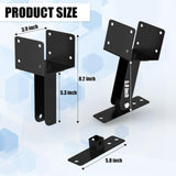 Roof Riser Beam Bracket Spare Part Patio High Strength Garage Beam Mount Kit 20.8cmx10cmx14.7cm 3Pcs