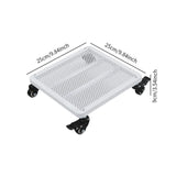 Maxbell Movable Plantpot Tray Heavy Duty Pot Trolley for Patio Indoor Outdoor Garden White