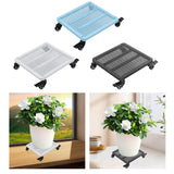 Maxbell Movable Plantpot Tray Heavy Duty Pot Trolley for Patio Indoor Outdoor Garden White