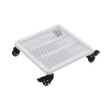 Maxbell Movable Plantpot Tray Heavy Duty Pot Trolley for Patio Indoor Outdoor Garden White