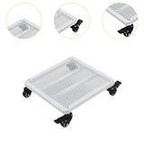 Maxbell Movable Plantpot Tray Heavy Duty Pot Trolley for Patio Indoor Outdoor Garden White