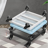 Maxbell Movable Plantpot Tray Heavy Duty Pot Trolley for Patio Indoor Outdoor Garden Black