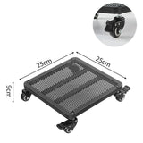 Maxbell Movable Plantpot Tray Heavy Duty Pot Trolley for Patio Indoor Outdoor Garden Black