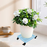 Maxbell Movable Plantpot Tray Heavy Duty Pot Trolley for Patio Indoor Outdoor Garden Blue