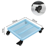 Maxbell Movable Plantpot Tray Heavy Duty Pot Trolley for Patio Indoor Outdoor Garden Blue