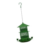 Maxbell Iron Bird Feeder Lawn Yard Double Layer Hanging Birdfeeder Weather Resistant Green
