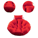 Hanging Chair Cushion Round Seat Cushion Pillow for Living Room Garden Patio Red