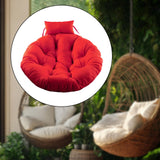 Hanging Chair Cushion Round Seat Cushion Pillow for Living Room Garden Patio Red