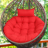 Hanging Chair Cushion Round Seat Cushion Pillow for Living Room Garden Patio Red