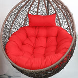 Hanging Chair Cushion Round Seat Cushion Pillow for Living Room Garden Patio Red