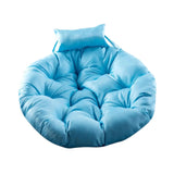 Hanging Chair Cushion Round Seat Cushion Pillow for Living Room Garden Patio Blue