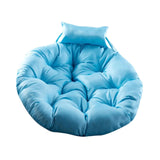 Hanging Chair Cushion Round Seat Cushion Pillow for Living Room Garden Patio Blue