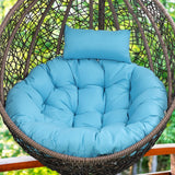 Hanging Chair Cushion Round Seat Cushion Pillow for Living Room Garden Patio Blue