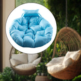 Hanging Chair Cushion Round Seat Cushion Pillow for Living Room Garden Patio Blue