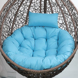 Hanging Chair Cushion Round Seat Cushion Pillow for Living Room Garden Patio Blue