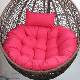 Hanging Chair Cushion Round Seat Cushion Pillow for Living Room Garden Patio Rose Red