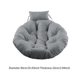 Hanging Chair Cushion Round Seat Cushion Pillow for Living Room Garden Patio Gray