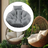 Hanging Chair Cushion Round Seat Cushion Pillow for Living Room Garden Patio Gray