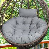 Hanging Chair Cushion Round Seat Cushion Pillow for Living Room Garden Patio Gray