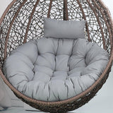 Hanging Chair Cushion Round Seat Cushion Pillow for Living Room Garden Patio Gray