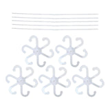 Maxbell 5 Pieces Acrylic Plant Supports Accessories for Patio Flowers Indoor Outdoor