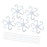 Maxbell 5 Pieces Acrylic Plant Supports Accessories for Patio Flowers Indoor Outdoor