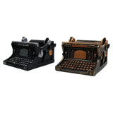 Maxbell Typewriter Figurine Flower Planter Table Ornament for Small Plants Versatile Black