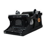 Maxbell Typewriter Figurine Flower Planter Table Ornament for Small Plants Versatile Black