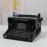Maxbell Typewriter Figurine Flower Planter Table Ornament for Small Plants Versatile Black