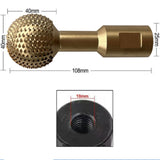 Maxbell Sphere Rotary Burr Power Carving Tool for Angle Grinder Wood Carving 10mm Interface