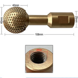 Maxbell Sphere Rotary Burr Power Carving Tool for Angle Grinder Wood Carving 14mm Interface