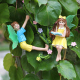 Maxbell 2 Pieces Fairy Flower Pot Huggers Potted Pendant Miniature Fairies Figurines