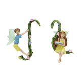 Maxbell 2 Pieces Fairy Flower Pot Huggers Potted Pendant Miniature Fairies Figurines