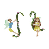 Maxbell 2 Pieces Fairy Flower Pot Huggers Potted Pendant Miniature Fairies Figurines