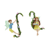 Maxbell 2 Pieces Fairy Flower Pot Huggers Potted Pendant Miniature Fairies Figurines