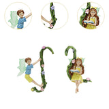 Maxbell 2 Pieces Fairy Flower Pot Huggers Potted Pendant Miniature Fairies Figurines