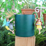 Maxbell 2 Pieces Fairy Flower Pot Huggers Potted Pendant Miniature Fairies Figurines
