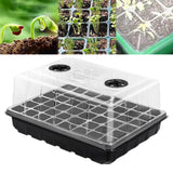 Maxbell Seedling Starting Tray 48 Holes Growing Tray for Wheatgrass Indoor Gardening Black