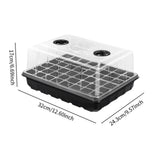 Maxbell Seedling Starting Tray 48 Holes Growing Tray for Wheatgrass Indoor Gardening Black