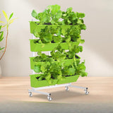 Maxbell Vertical Garden Planter Practical Raised Planter Box for Balcony Home Corner White