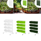Maxbell Vertical Garden Planter Practical Raised Planter Box for Balcony Home Corner White