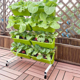 Maxbell Vertical Garden Planter Practical Raised Planter Box for Balcony Home Corner Green