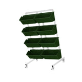 Maxbell Vertical Garden Planter Practical Raised Planter Box for Balcony Home Corner Deep Green