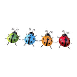 Maxbell 4Pcs Garden Ladybug Wall Ornaments Wall Sculptures for Backyard Garden Fence