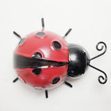 Maxbell 4Pcs Garden Ladybug Wall Ornaments Wall Sculptures for Backyard Garden Fence